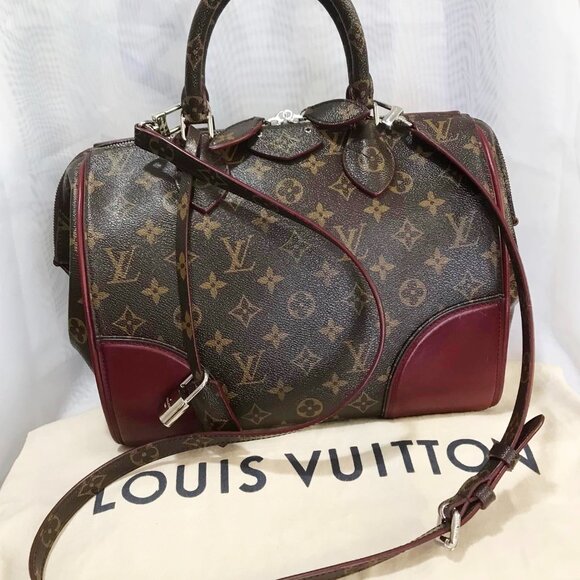 LOUIS VUITTON MONOGRAM SHINE DOC PM IN BORDEAUX RETAIL $2960-100% AUTHENTIC - Picture 9 of 16